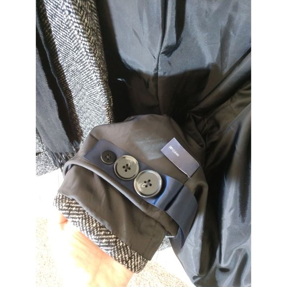 St Johns Bay Black & White Jacket with Scarf, LT - Picture 5 of 7